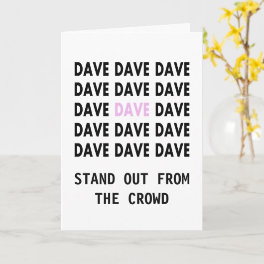 Geburtskarte für DAVE-Vorlage Karte (Gelbe Blume)