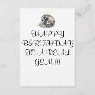 GEBURTSKARTE FÜR EIN ECHTES GEM KARTE