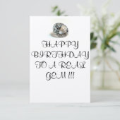 GEBURTSKARTE FÜR EIN ECHTES GEM KARTE (Stehend Vorderseite)