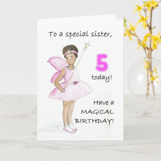 Geburtskarte für eine Schwester Karte (Gelbe Blume)