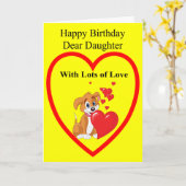 Geburtskarte für eine Tochter Karte (Gelbe Blume)