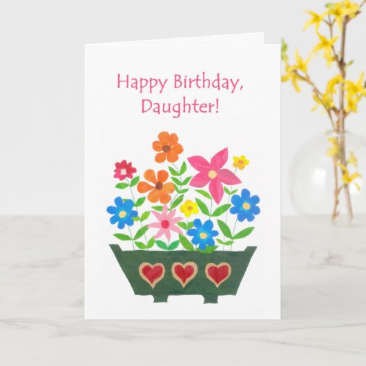 Geburtskarte für eine Tochter Karte (Gelbe Blume)