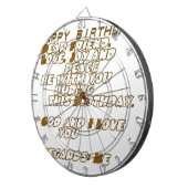 Geburtskarte für einen Christlichen Freund Dartscheibe (Vorderseite rechts)