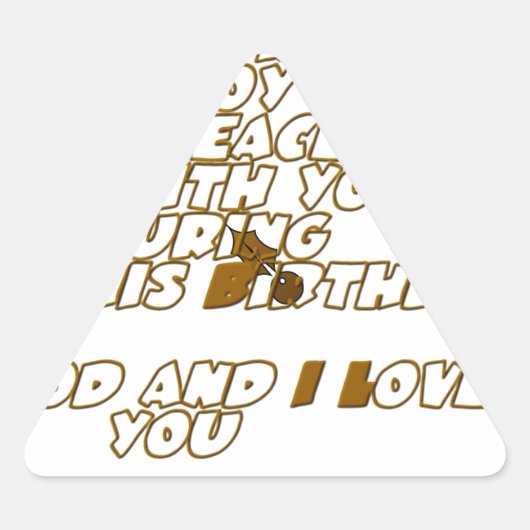 Geburtskarte für einen Christlichen Freund Dreieckiger Aufkleber (Vorderseite)