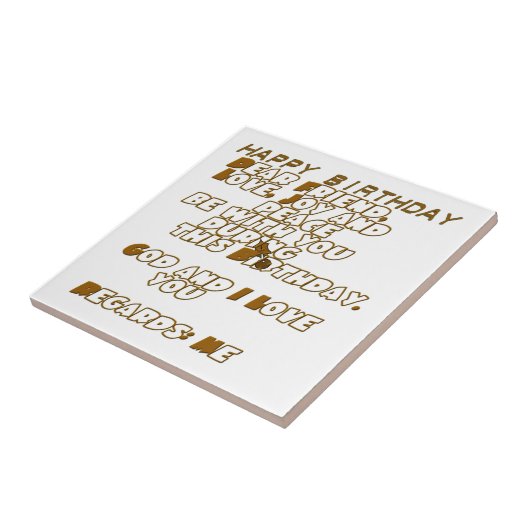 Geburtskarte für einen Christlichen Freund Fliese (Seite)