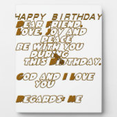 Geburtskarte für einen Christlichen Freund Fotoplatte (Vorderseite)