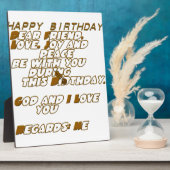 Geburtskarte für einen Christlichen Freund Fotoplatte (Seite)