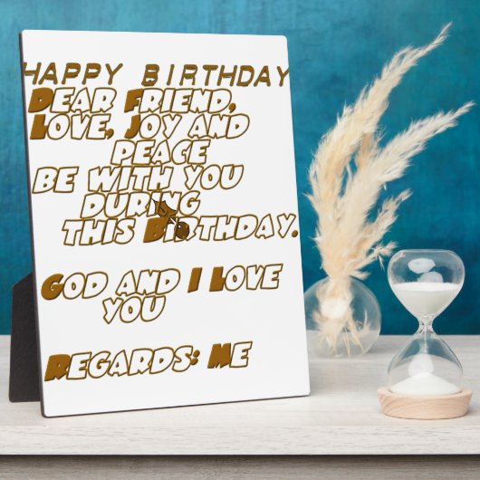 Geburtskarte für einen Christlichen Freund Fotoplatte (Seite)