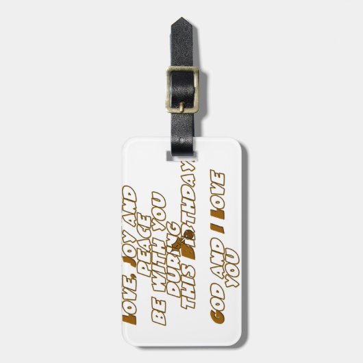 Geburtskarte für einen Christlichen Freund Gepäckanhänger (Vorderseite vertikal)