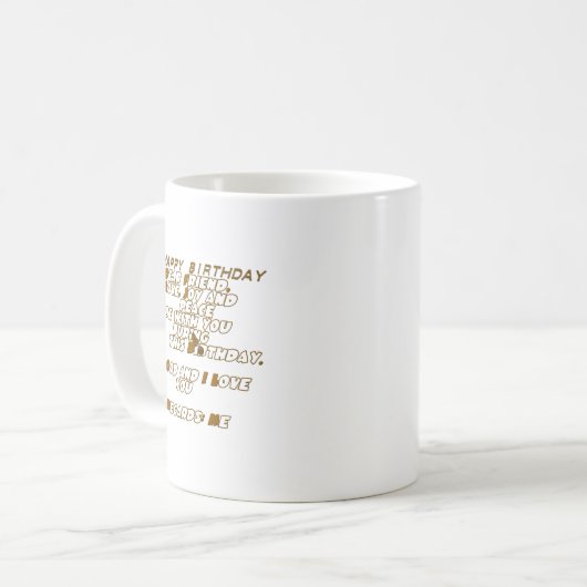 Geburtskarte für einen Christlichen Freund Kaffeetasse (Vorderseite Links)