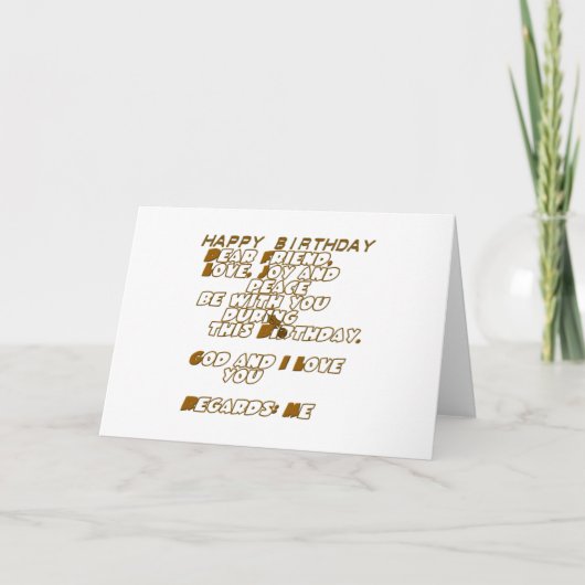 Geburtskarte für einen Christlichen Freund Karte (Vorderseite)