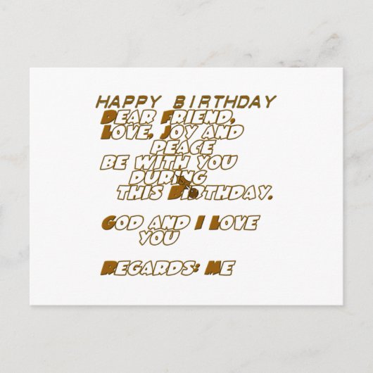 Geburtskarte für einen Christlichen Freund Postkarte (Vorderseite)