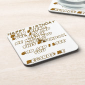 Geburtskarte für einen Christlichen Freund Untersetzer (Linke Seite)