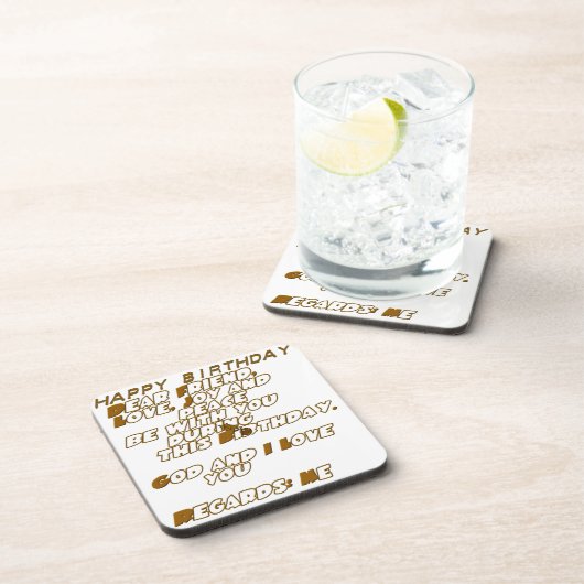 Geburtskarte für einen Christlichen Freund Untersetzer (Rechte Seite)