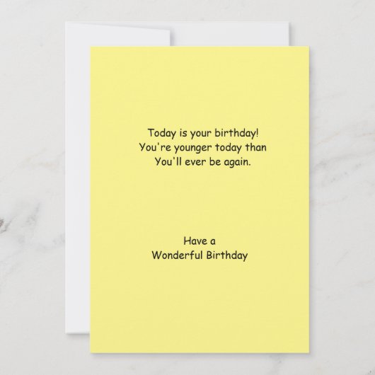 Geburtskarte für einen Freund. Dankeskarte (Rückseite)