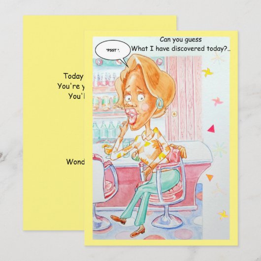 Geburtskarte für einen Freund.  Dankeskarte (Vorne/Hinten)