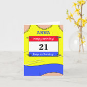 Geburtskarte für einen Läufer Karte (Gelbe Blume)