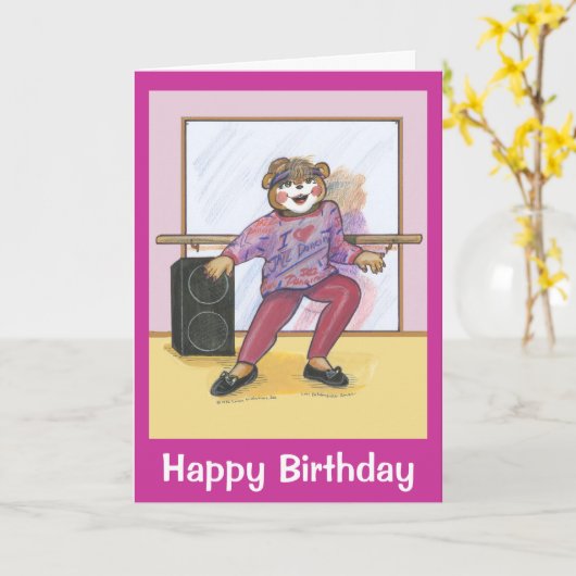 Geburtskarte für einen Tänzer Karte (Gelbe Blume)