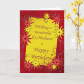 Geburtskarte für Ex-Ehemann Karte (Gelbe Blume)