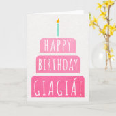 Geburtskarte für Giagiá Karte (Gelbe Blume)