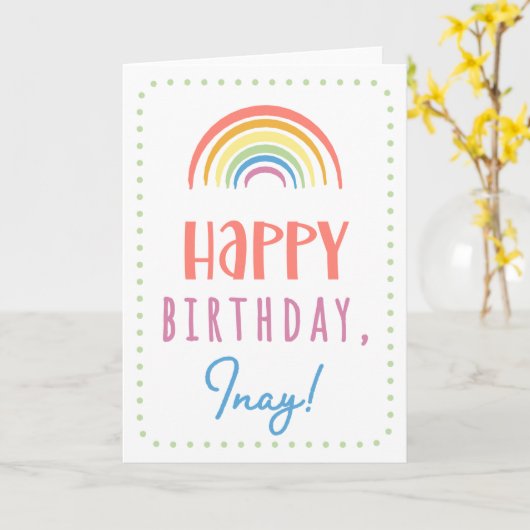 Geburtskarte für Inaja Karte (Gelbe Blume)