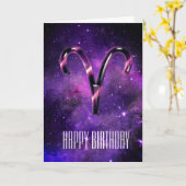 Geburtskarte für lila Leerzeichen Karte (Gelbe Blume)