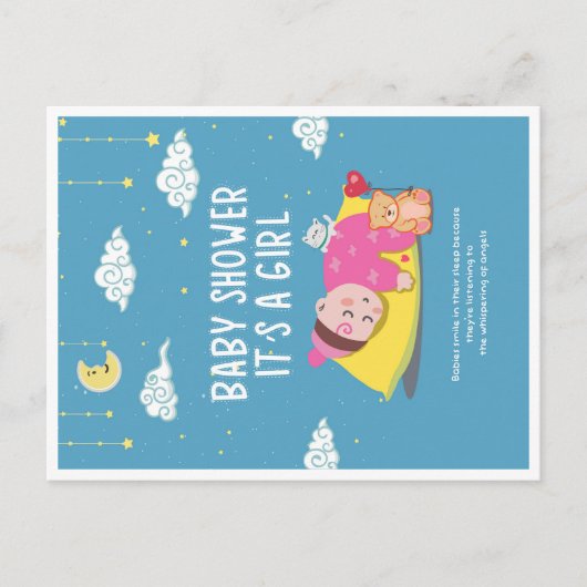 Geburtskarte für Mädchen Postkarte (Vorderseite)