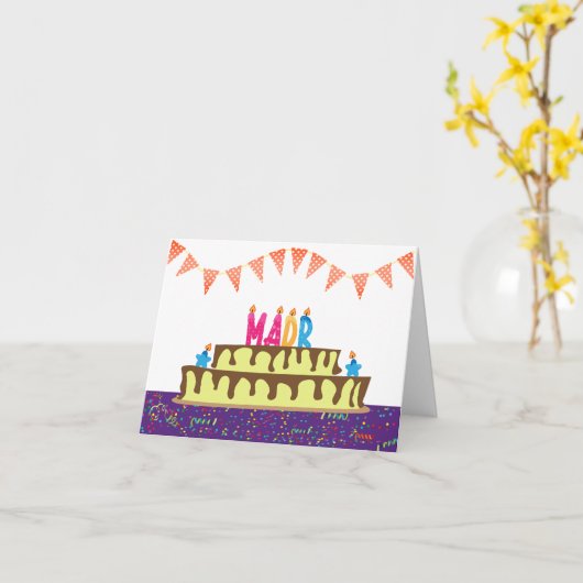 Geburtskarte für Madr Karte (Gelbe Blume)