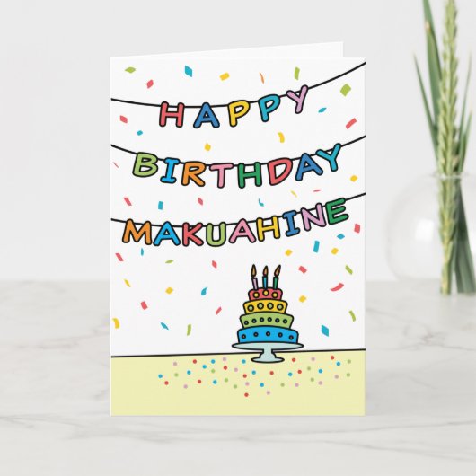 Geburtskarte für Makuahine Karte (Vorderseite)