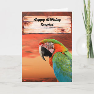 Geburtskarte für männliche oder weibliche Lehrer Karte