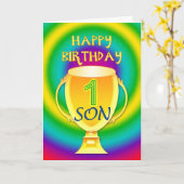 Geburtskarte für Nummer 1 Sohn Karte (Gelbe Blume)