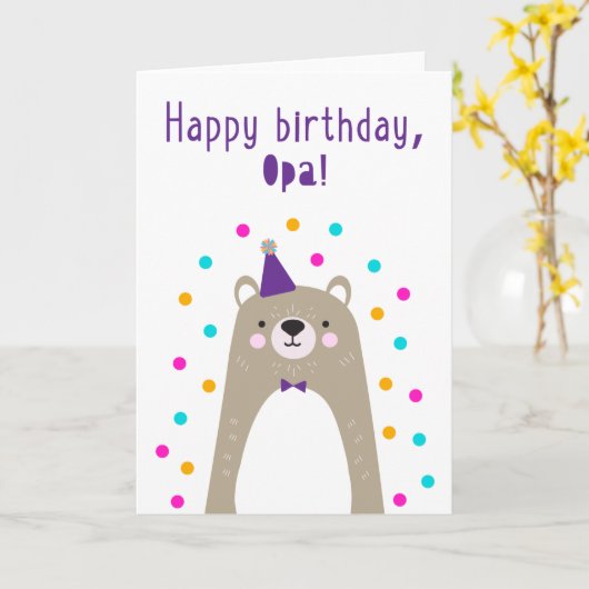 Geburtskarte für Opa Karte (Gelbe Blume)