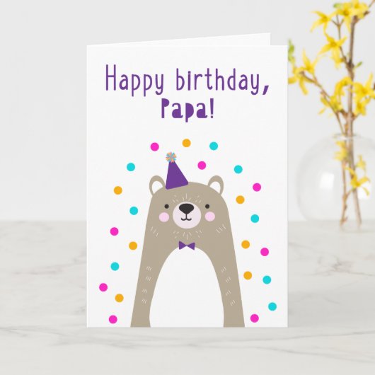 Geburtskarte für Papa Karte (Gelbe Blume)