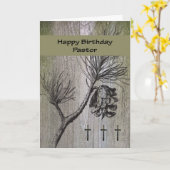 Geburtskarte für Pastor, religiös Karte (Gelbe Blume)