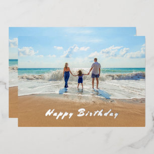 Geburtskarte für personalisiertes benutzerdefinier folien feiertagskarte