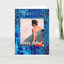 Geburtskarte für Surfer Birthday Card Feiertagskarte