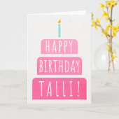 Geburtskarte für Talli Karte (Gelbe Blume)