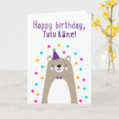 Geburtskarte für Tutu Kāne Karte (Gelbe Blume)