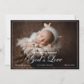 Geburtskarte Gottes Liebe Ankündigung (Vorderseite)