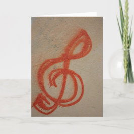 Geburtskarte "Graffiti Clef Note" Karte