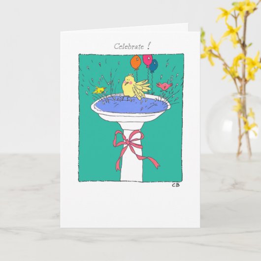 Geburtskarte "Hoppy" Karte (Gelbe Blume)