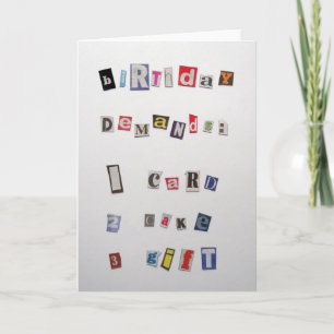 Geburtskarte im Ransom-Stil Karte