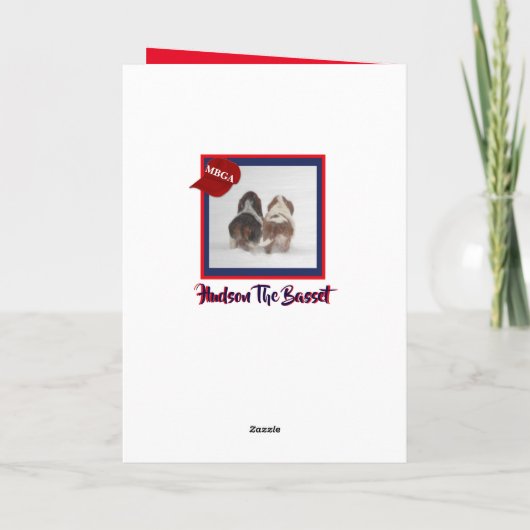 Geburtskarte "Make Bassets Great Again" Karte (Rückseite)