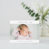 Geburtskarte mehrerer Fotos Postkarte (Stehend Vorderseite)