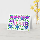 Geburtskarte "Miriam" Karte (Gelbe Blume)