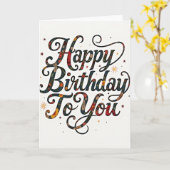 Geburtskarte mit botanischem Design Karte (Gelbe Blume)