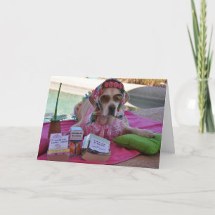 Geburtskarte mit Hund-Foto Karte