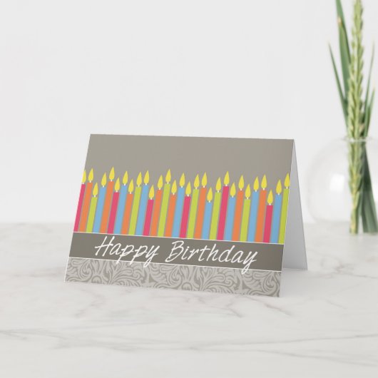 Geburtskarte mit Kerzen Karte (Vorderseite)