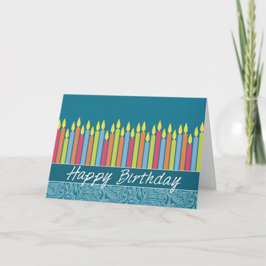 Geburtskarte mit Kerzen Karte (Vorderseite)