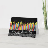 Geburtskarte mit Kerzen Karte (Vorderseite)